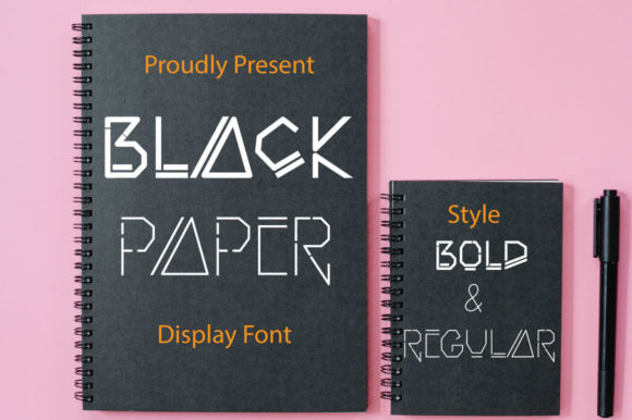 Black Paper Font for Modern Web Design