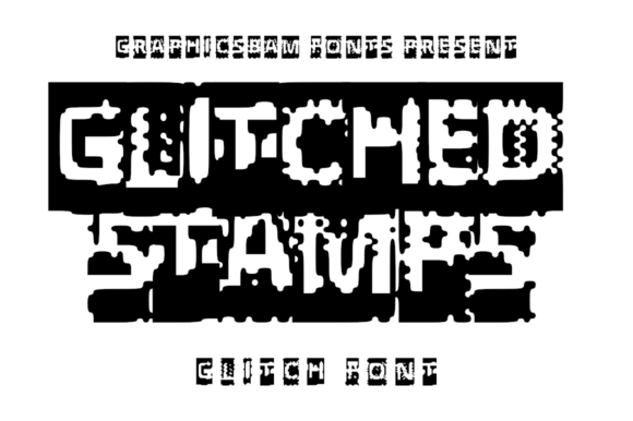 Glitched Stamps Typeface for Web Design
