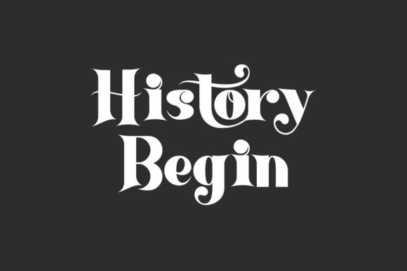 History Begin: A Stylish Display Font for Editorial Design