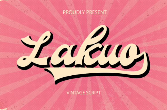 Lakuo: A Retro Display Font for Creative Branding