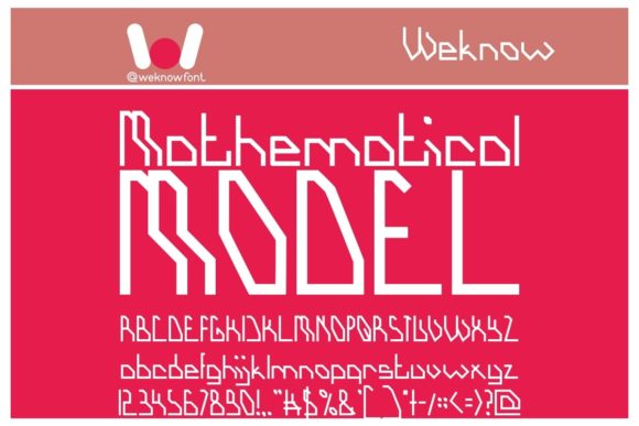 Mathematical Model Font for Professional Branding