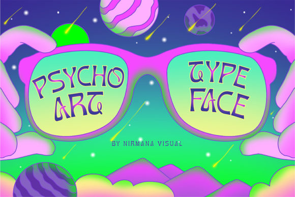 Psychoart: A 1970s-Inspired Display Font for Web Design